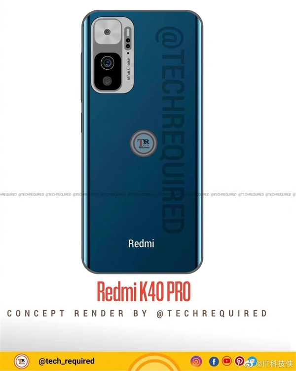 RedmiK40手机高清渲染图曝光，或为最便宜骁龙888机型