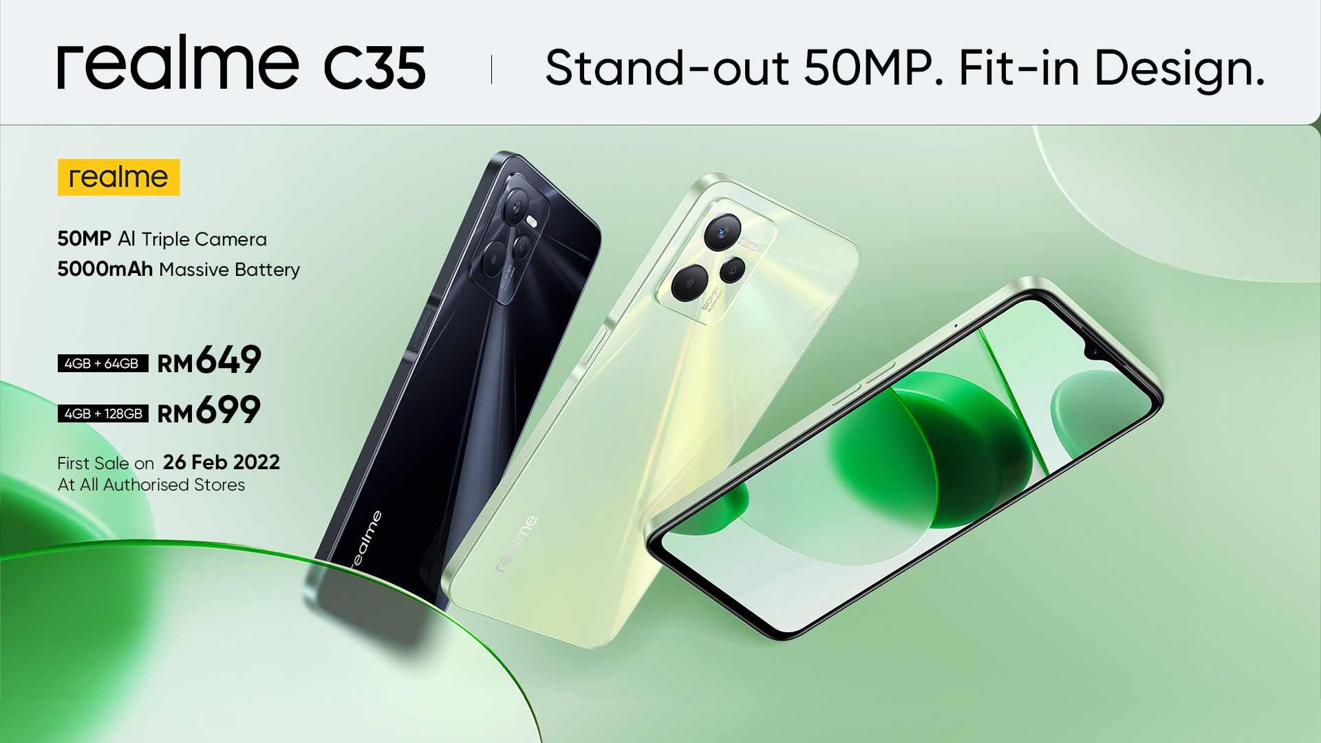 realme C35将于3月7日在印度发布
