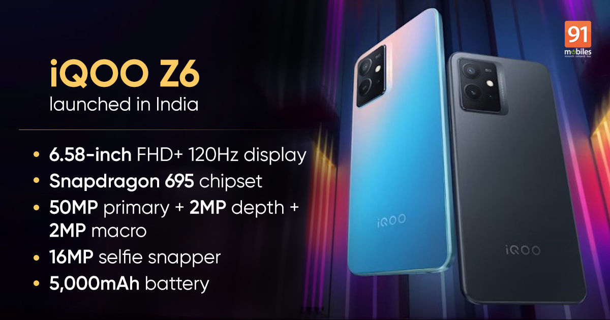 iQOO Z6手机在印发布售价1170元起