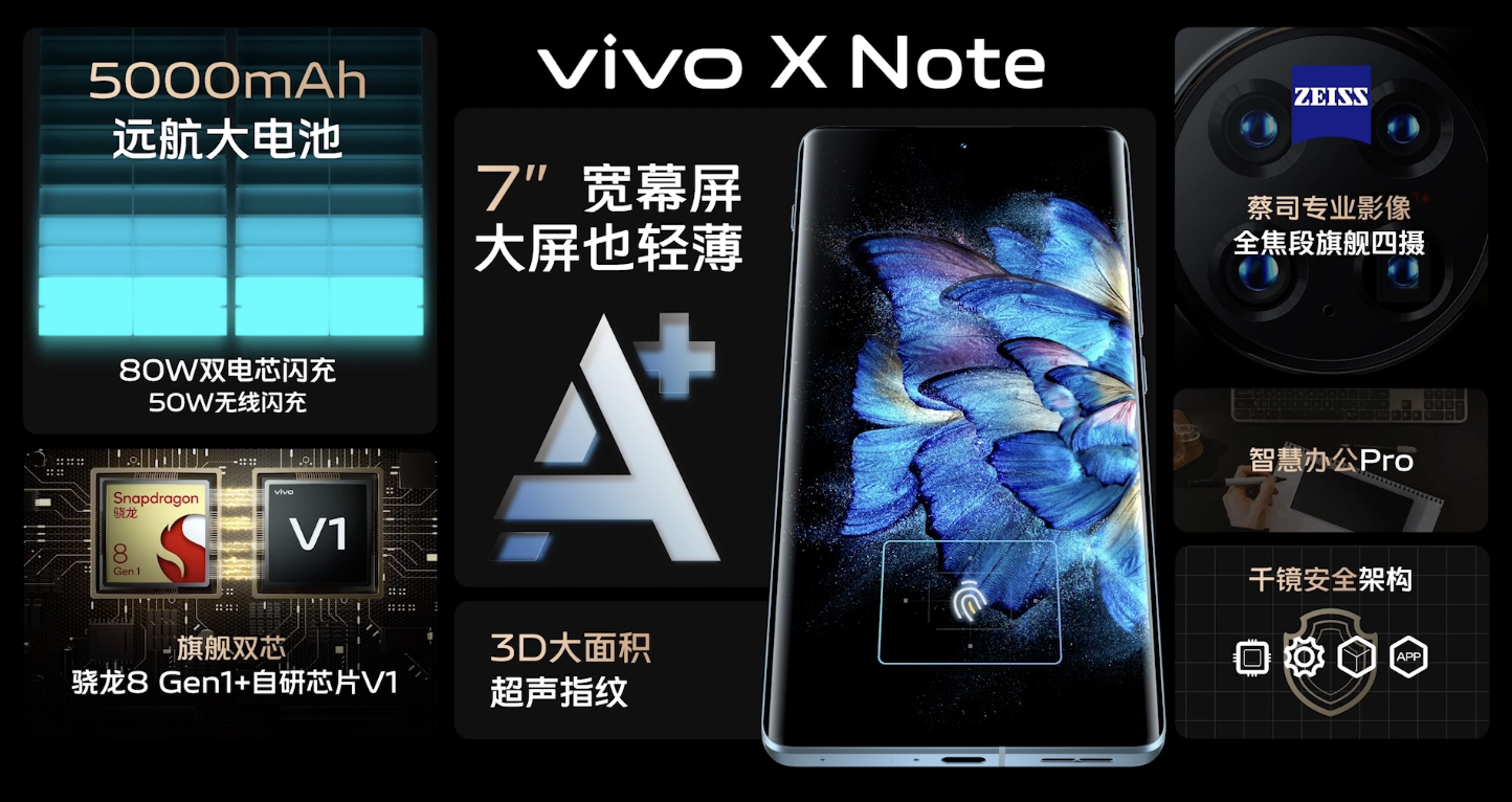 vivo X Note新款手机发布售价5999元起