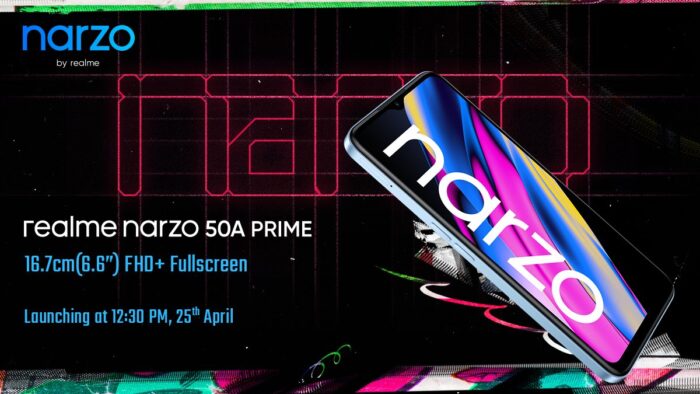 realme Narzo 50A Prime新款手机将于4月25日在印发布