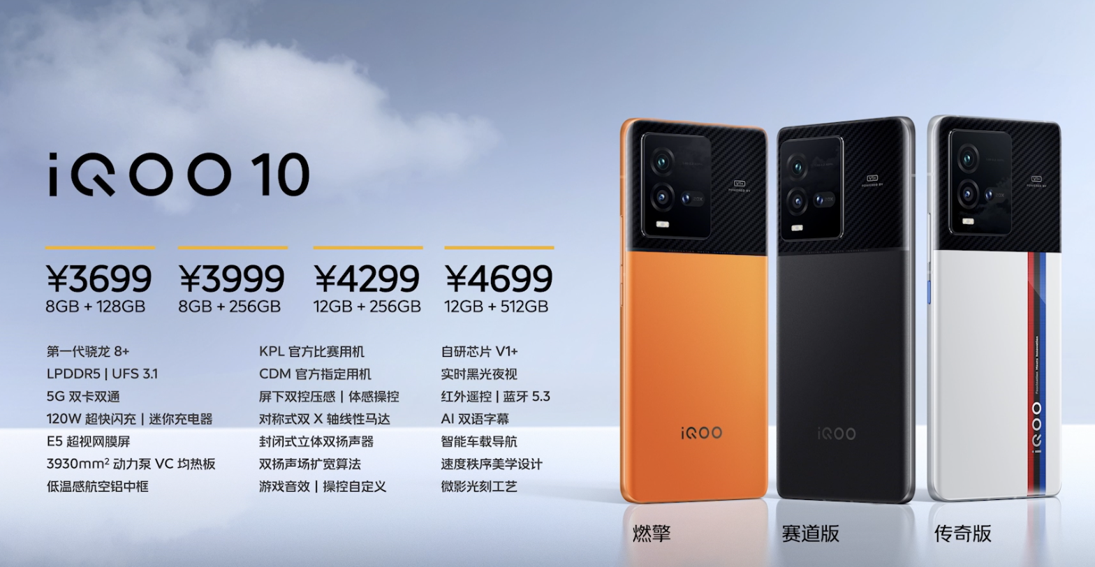 iQOO 10｜Pro手机正式发布参数配置价格图片外观跑分