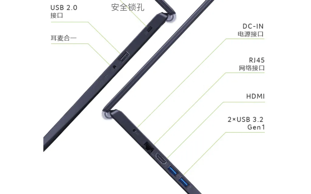 Acer宏碁墨舞EX215有几个接口